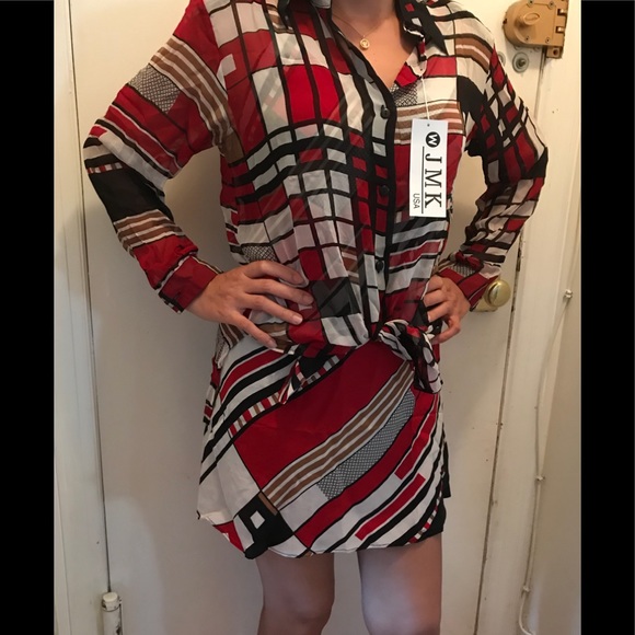 Silly 100% shirt & tank top dress and scarf. - Picture 1 of 8